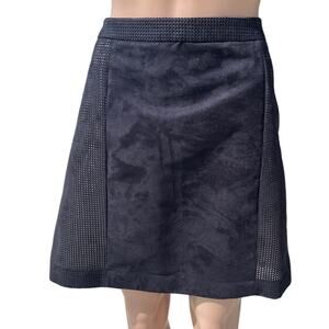 NWT WORTHINGTON Black Skirt Perforated Women Sz 16 NWT